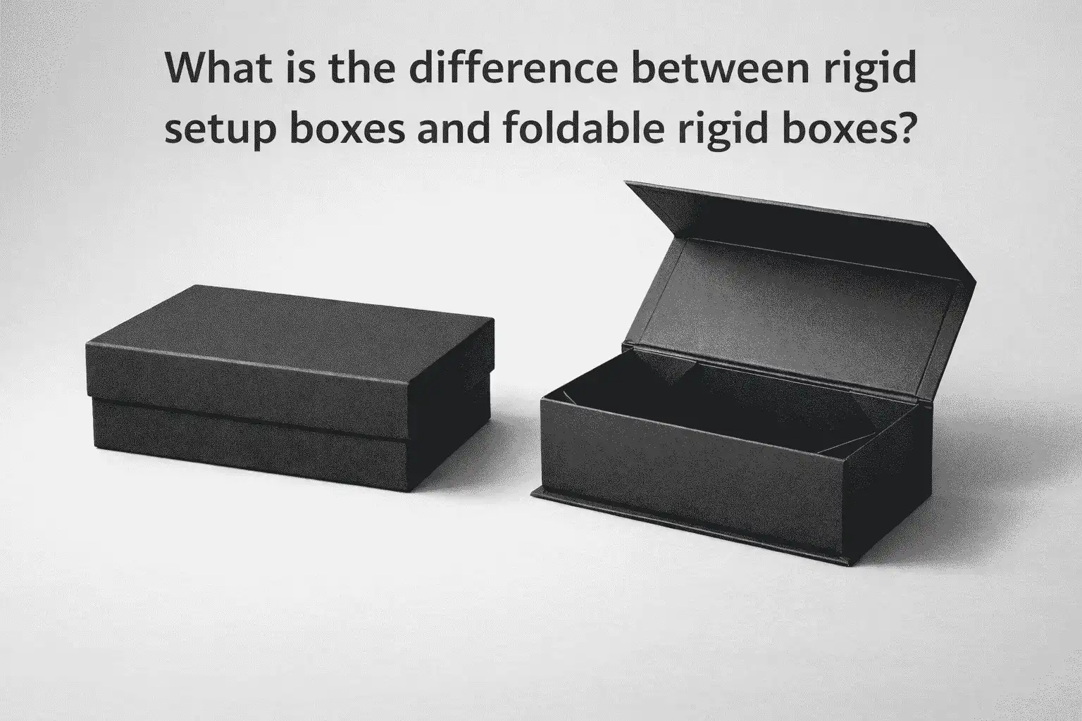 What is the difference between rigid setup boxes and foldable rigid boxes?